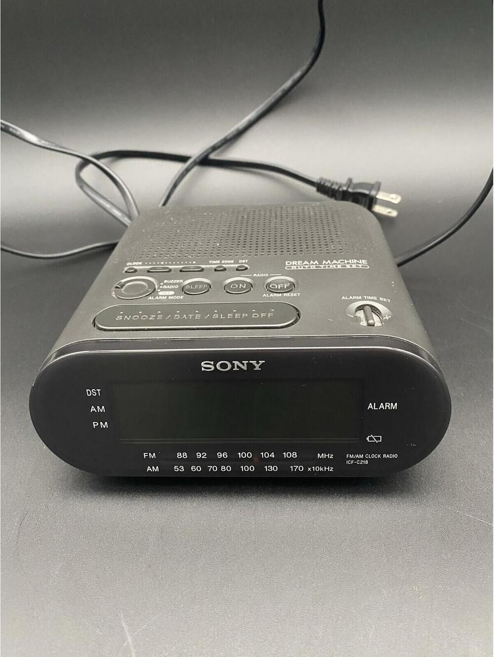 Sony Dream Machine Black Digital Alarm Clock Radio Model #ICF-C218